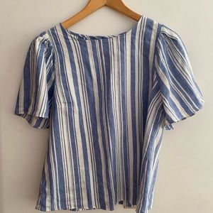 CAbi Small Striped Wing Top